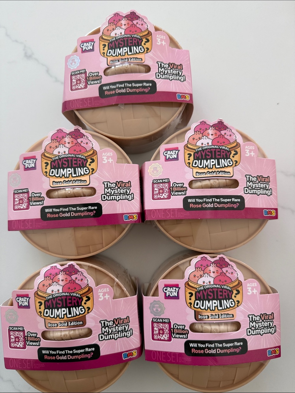 Mystery Dumpling Rose Gold Edition Party Favors - Pink (5 Pack)